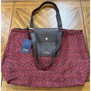Cavalli Class By Roberto Cavalli XLarge Monogram Tote Purse Nylon NWT (Flaw)